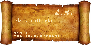 Lóczi Alinda névjegykártya